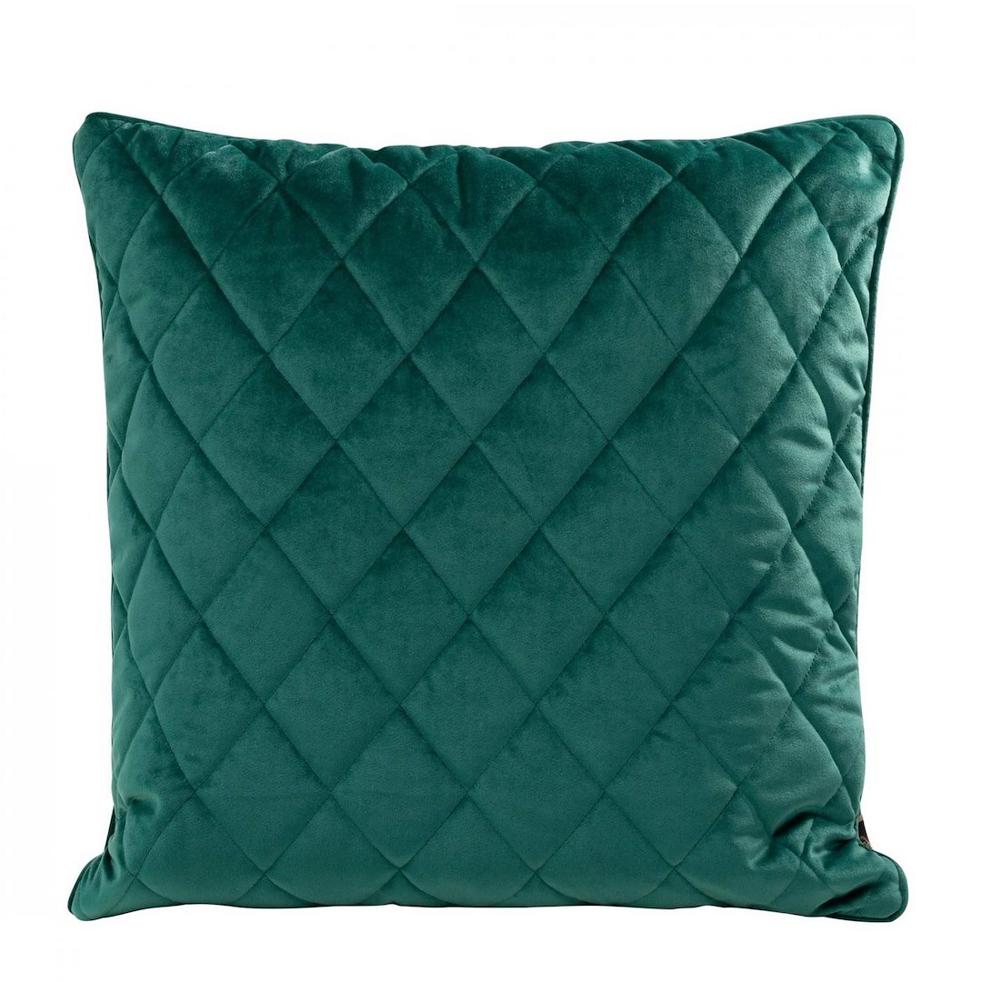 Poszewka VELVET/27 45x45 c.turkus Poszewka pikowana we wzór karo z ozdobną wypustką na brzegach