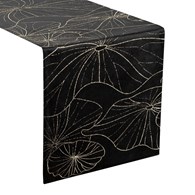Bieżnik velvetowy BLINK 18 35x140 cm czarny