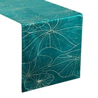 Bieżnik velvetowy BLINK 18 35x140 cm ciemnoturkusowy
