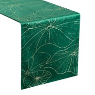Bieżnik velvetowy BLINK 18 35x180 cm ciemnozielony