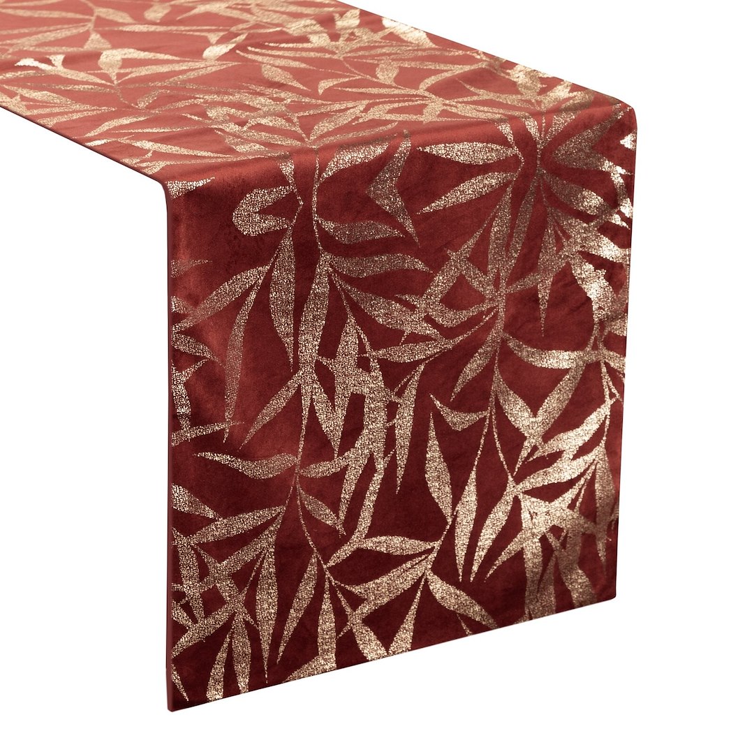 Bieżnik velvetowy BLINK 15 35x220 cm ceglasty