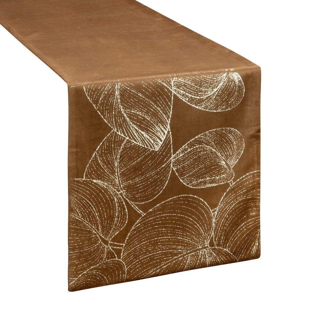 Bieżnik velvetowy BLINK 16 35x220 cm brązowy