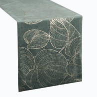 Bieżnik velvetowy BLINK 16 35x220 cm ciemnomiętowy
