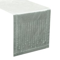 Bieżnik ROYAL 3 35x220 cm srebrny kryształki