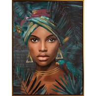 Obraz 467A 60x80 cm kobieta z palmami