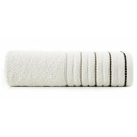 Ręcznik IZA 50x90 cm kremowy   Klasyczny, jednokolorowy ręcznik z bordiurą w pasy