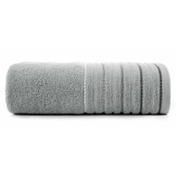 Ręcznik IZA 50x90 cm stalowy   Klasyczny, jednokolorowy ręcznik z bordiurą w pasy