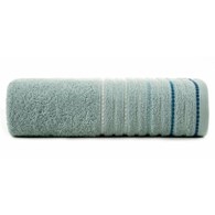 Ręcznik IZA 50x90 cm niebieski Klasyczny, jednokolorowy ręcznik z bordiurą w pasy