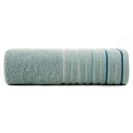 Ręcznik IZA 70x140 cm niebieski Klasyczny, jednokolorowy ręcznik z bordiurą w pasy