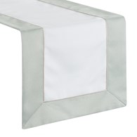 Bieżnik SYLVIA 40x140 cm biały oliwkowa kryza