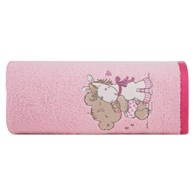 Ręcznik BABY43 50x90 cm różowy  Mięciutki i bardzo delikatny dziecięcy ręcznik kąpielowy z chłonnej tkaniny frotte z naturalnej bawełny