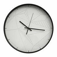 Zegar ścienny 30 cm wzór geometryczny Dekoracyjny zegar ścienny z motywem geometrycznym, styl nowoczesny, średnica 30 cm