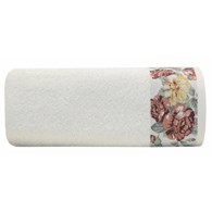 Ręcznik ELSA/02 50x90 cm kremowy Przyjemny w dotyku, gruby i chłonny ręcznik z oryginalnym kwiatowym zdobieniem doskonale sprawdzi się w każdej łazience.