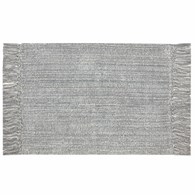 Dywanik łazienkowy LANA 50x70 srebrny Miękki dywanik łazienkowy z frędzlami, w kolorze srebra i bieli