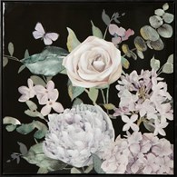 Obraz 621/B 60x60 cm kwiaty na czarnym t