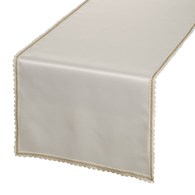 Bieżnik LACE 40x180 cm kremowy haftowane zdobienie
