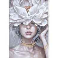 Obraz 665 60x90 cm kobieta z kwiatem