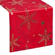 Bieżnik świąteczny 14B 40x140 cm czerwony w gwiazdki