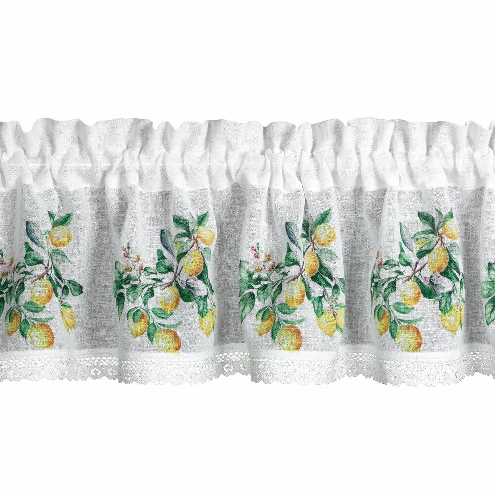 Firana zazdrostka CLOE 30x150 cm koronka cytryny