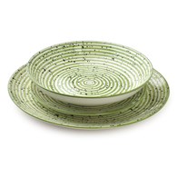 Komplet obiadowy Stripes Green 18 el.