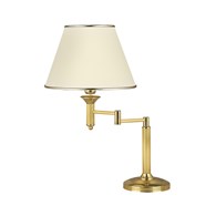 Lampka Nocna CLASSIC  Złoty Ecru Abażur Regulowana 1xE27 56cm