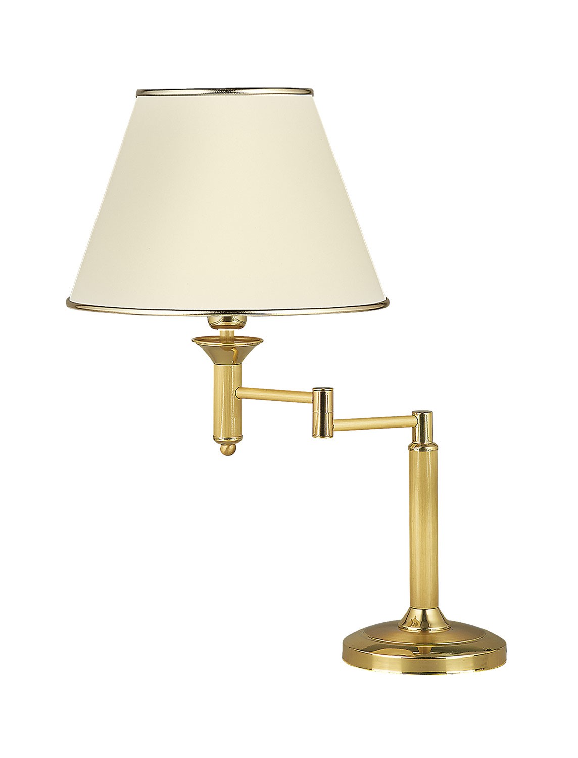 Lampka Nocna CLASSIC  Złoty Ecru Abażur Regulowana 1xE27 56cm