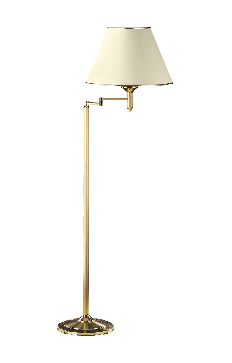 Lampa Podłogowa Regulowana CLASSIC Złoty Beżowy Abażur 1xE27 158 cm