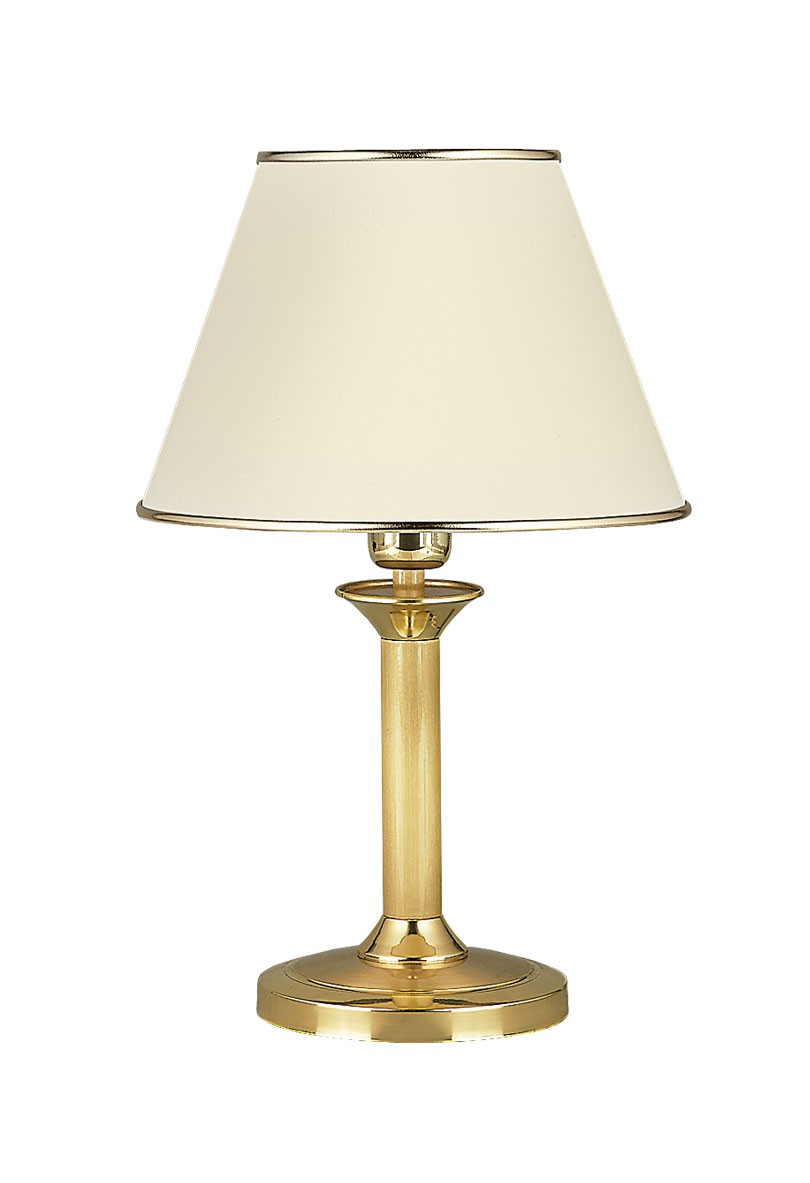 Lampka Nocna CLASSIC Złoty Ecru Abażur 1xE27 44cm