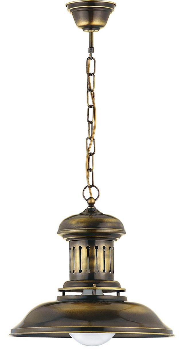 Lampa Wisząca TAWERNA Złoty Patyna 1xE27 38 cm