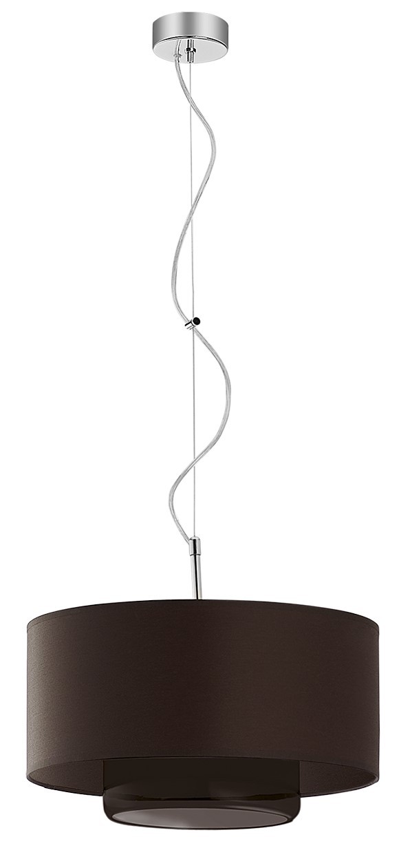 Lampa Wisząca AVEO Brązowy Abażur Szklany Klosz 1xE27 35 cm