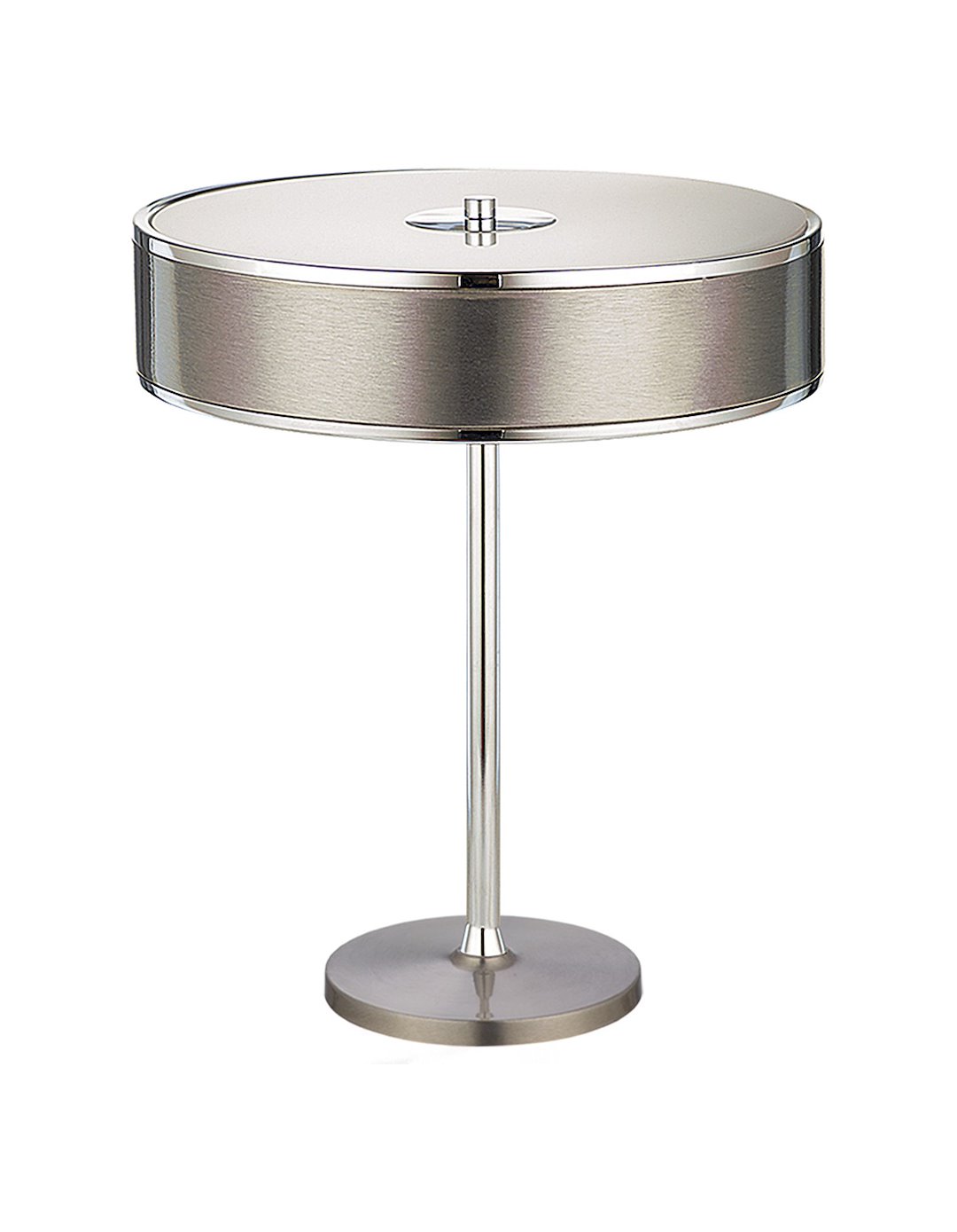 Lampka Stołowa JAZZ Srebrny Biały 2xE14 47cm