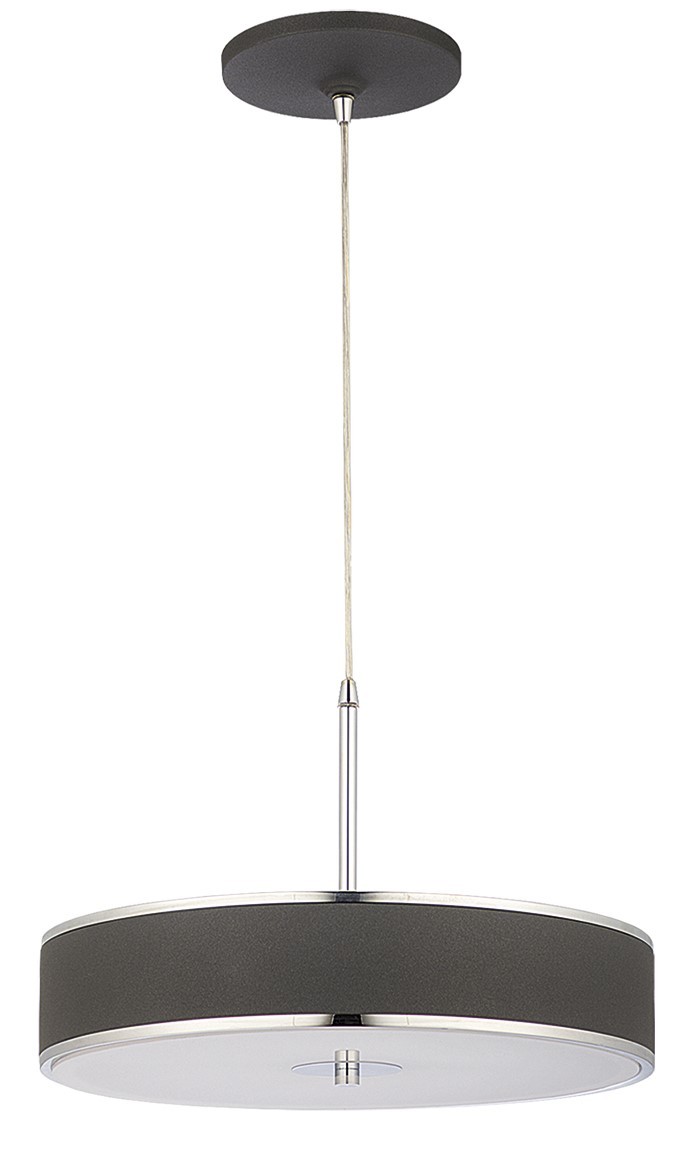 Lampa Wisząca JAZZ Srebrny Szary 3xE14 40 cm