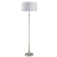 Lampa Podłogowa JULIA II Srebrny Szary Abażur 3xE27 166 cm