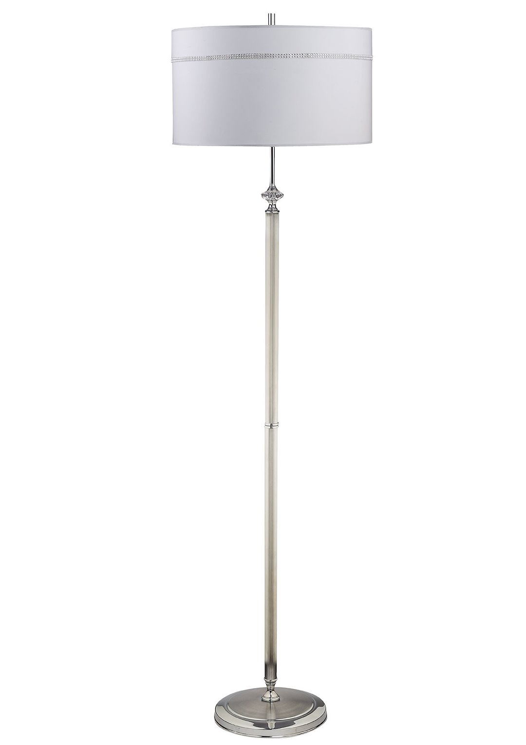 Lampa Podłogowa JULIA II Srebrny Szary Abażur 3xE27 166 cm