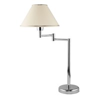 Lampka Nocna BEGAMO Regulowana Srebrny Ecru Abażur 1xE27 57 cm