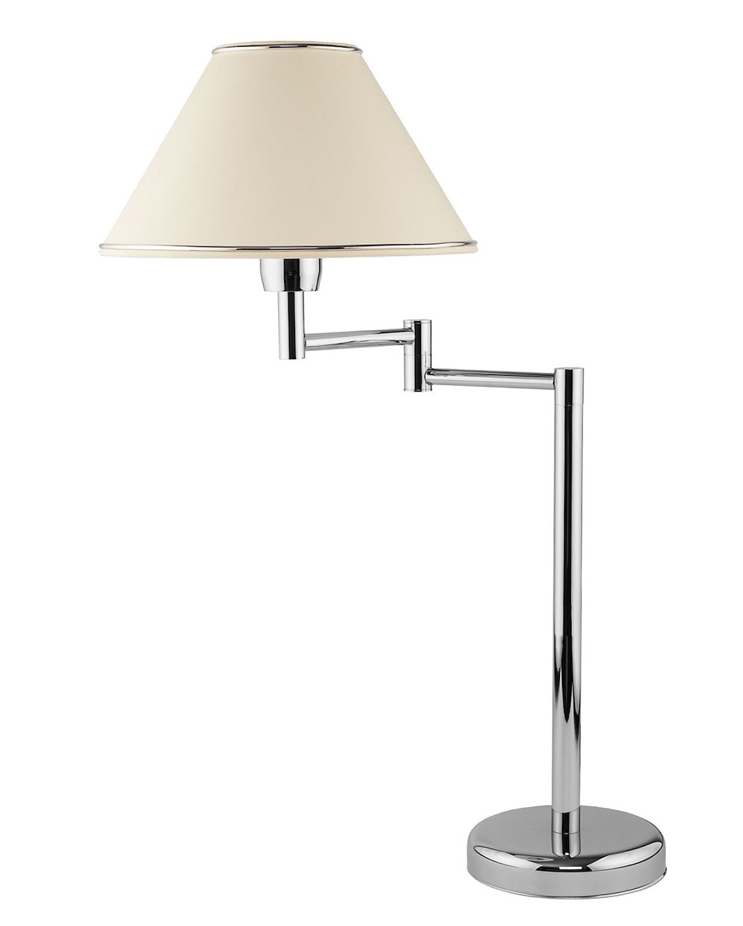 Lampka Nocna BEGAMO Regulowana Srebrny Ecru Abażur 1xE27 57 cm