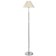 Lampa Podłogowa BEGAMO Srebrny Beżowy Abażur 1xE27 165 cm