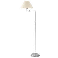 Lampa Podłogowa Regulowana BEGAMO Srebrny Beżowy 1xE27 160 cm