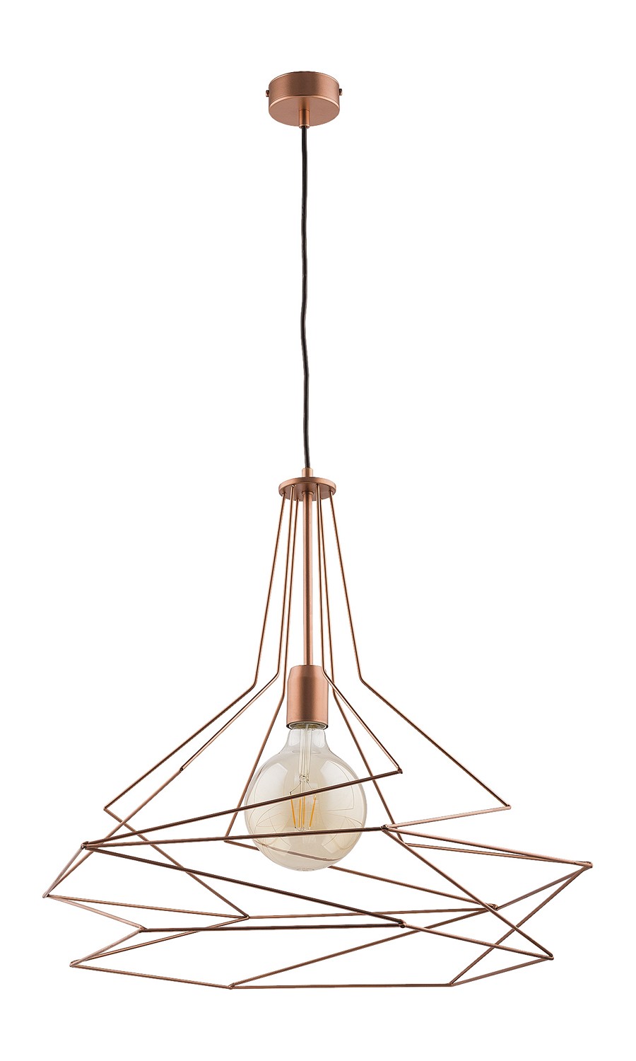 Lampa Wisząca ORO Miedziany 1xE27 56 cm