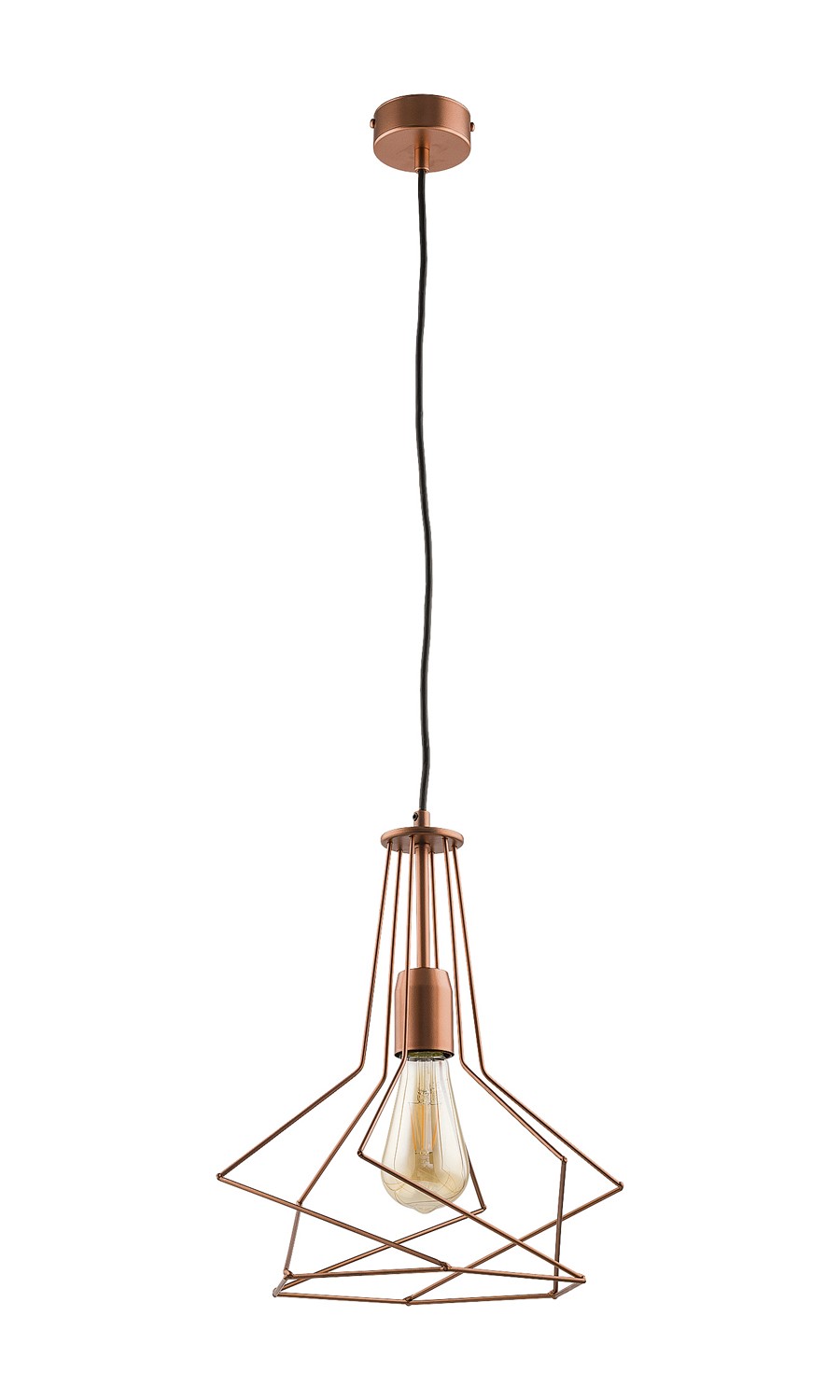 Lampa Wisząca ORO Miedziany 1xE27 31 cm