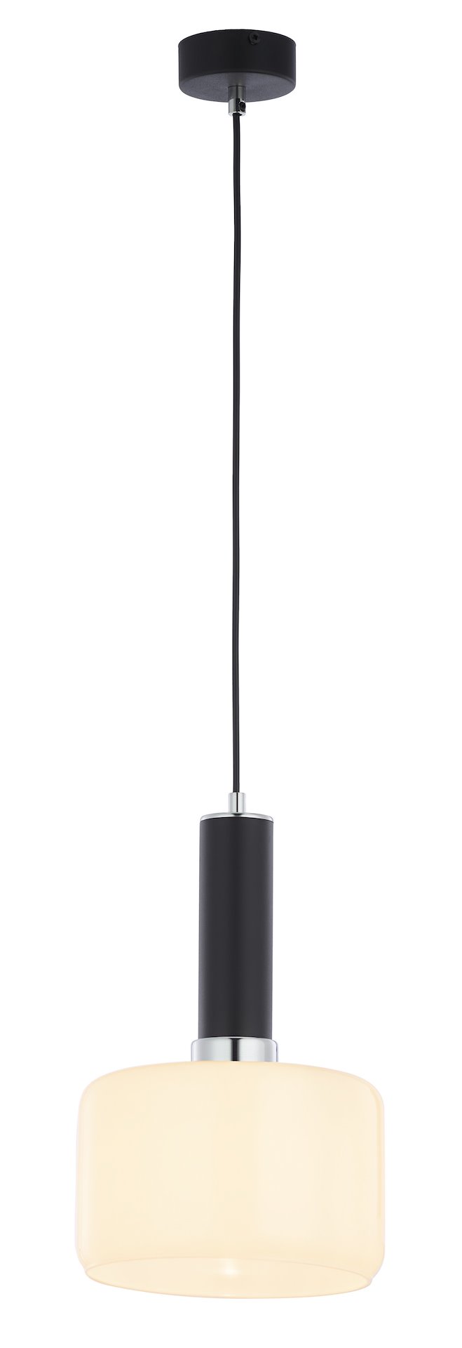 Lampa Wisząca VANES Srebrny Bursztynowy Szklany Klosz 1xE27 20 cm