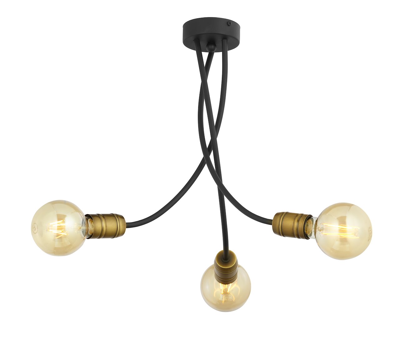 Lampa Sufitowa LUCE Czarny Patyna 3xE27