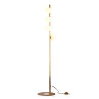 Lampa Podłogowa TAIDA Złoty Biały Szklane Klosze 4xG9 151 cm