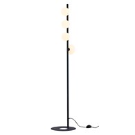 Lampa Podłogowa TAIDA Czarny Biały Szklane Klosze 4xG9 151 cm