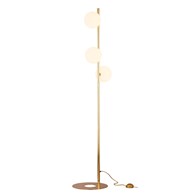 Lampa Podłogowa FEME Złoty Biały Szklane Klosze 3xG9 151 cm