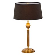 Lampka Nocna BATUMI Złoty Czarny Abażur 1xE27 60 cm