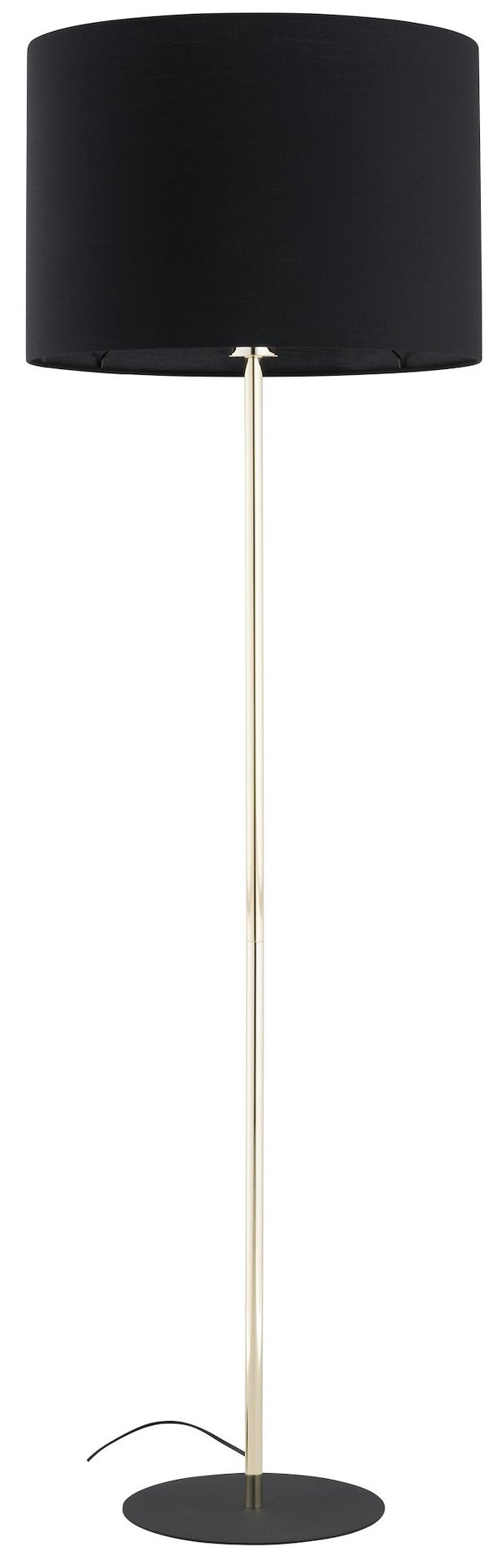 Lampa Podłogowa UMBERTO Czarny Złoty Abażur 1xE27 155cm