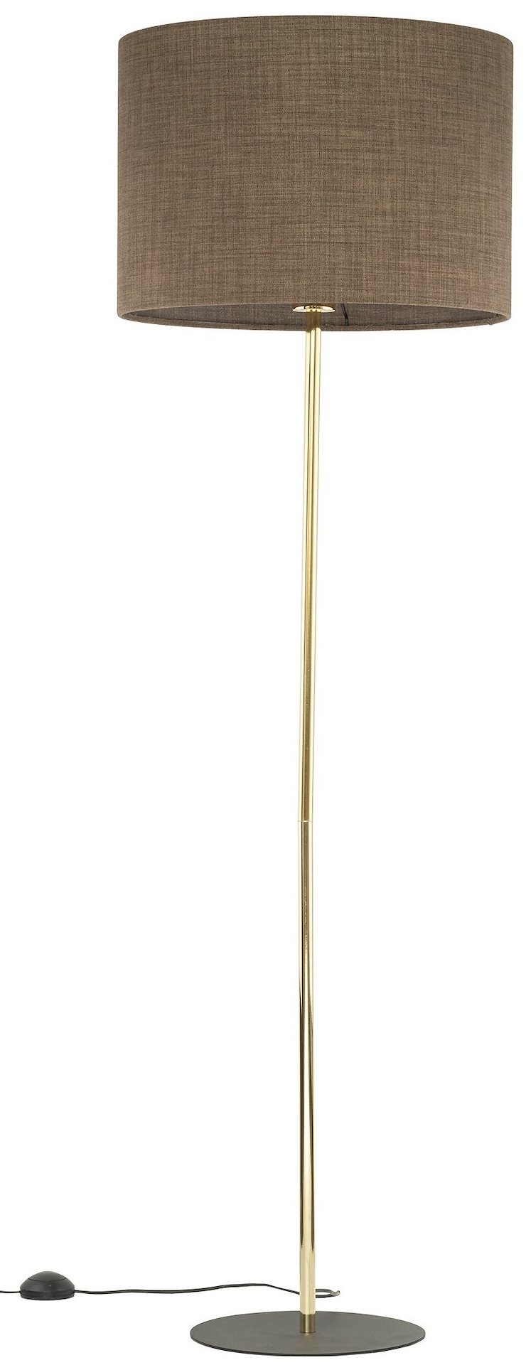 Lampa Podłogowa UMBERTO Złoty Brązowy Abażur 1xE27 155cm