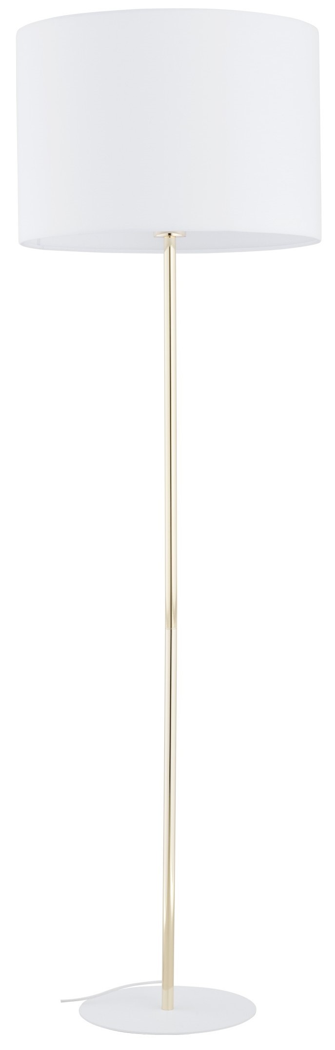 Lampa Podłogowa UMBERTO Złoty Biały Abażur 1xE27 155cm
