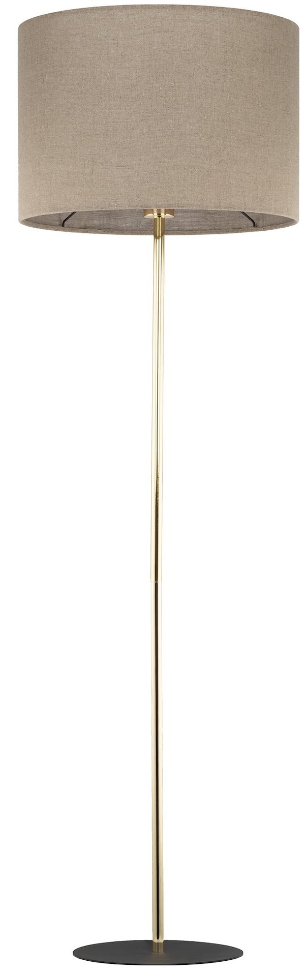 Lampa Podłogowa UMBERTO Złoty Beżowy Abażur 1xE27 155cm